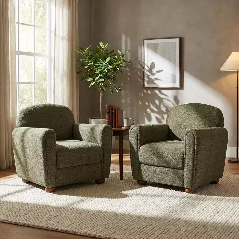 Christopher Knight Home Yannis Modern Wooden Upholstered Accent Chair with Rom Arms (Set of 2)