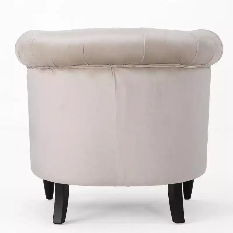 Contemporary Tufted Upholstered Club Chair with Nailhead Trim