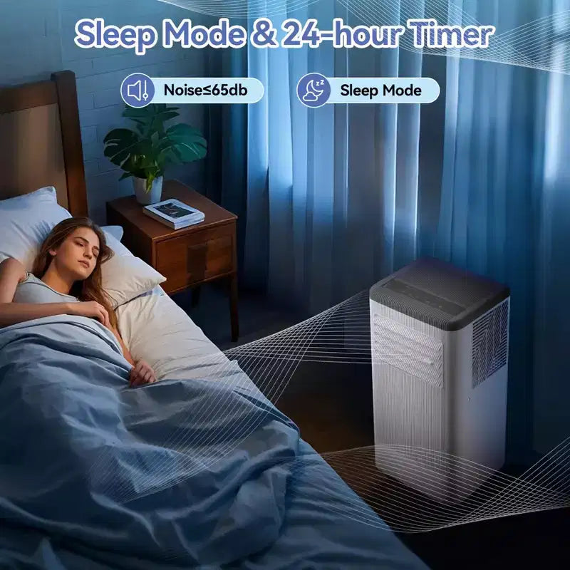 14,000 Btu Air Conditioners Cooling Up to 750 Sq.Ft, 3-In-1 Portable Air Conditioner with Cooling, Dehumidification & Fan Modes Remote Control