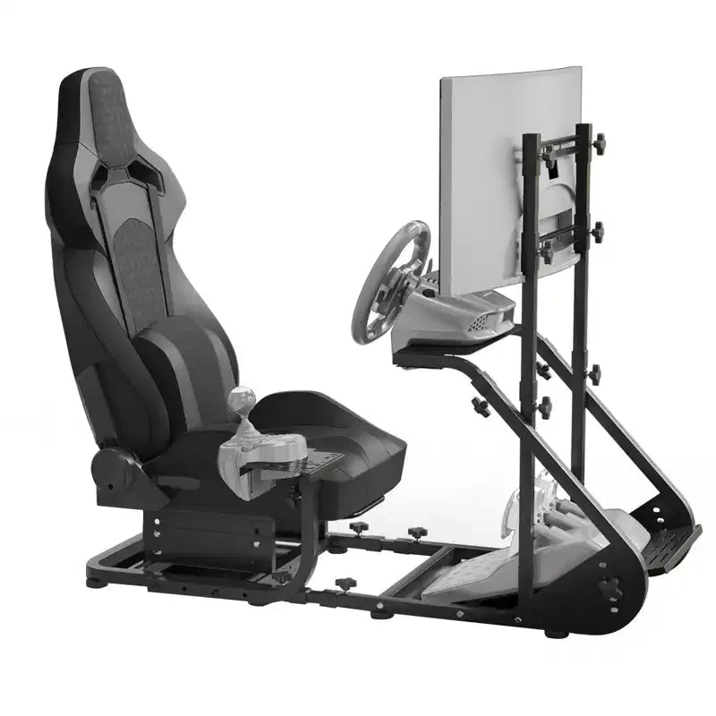 Cockpit de course stabilisé amélioré JVNOXK, simulateur de conduite réglable (hors frein à main, pédales et écran)