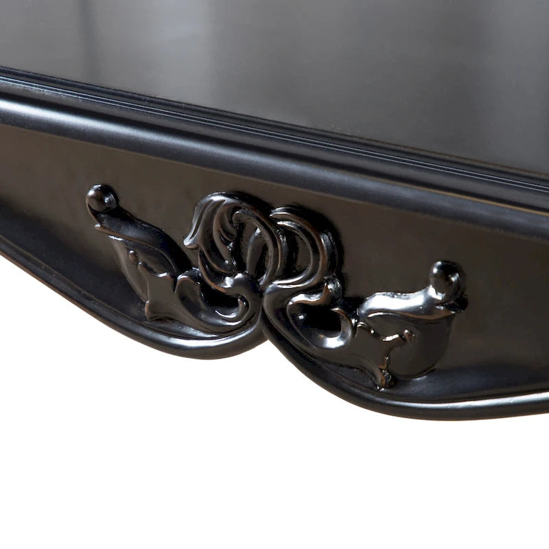 Clarissa Traditional Solid Wood Coffee Table with Carved Legs