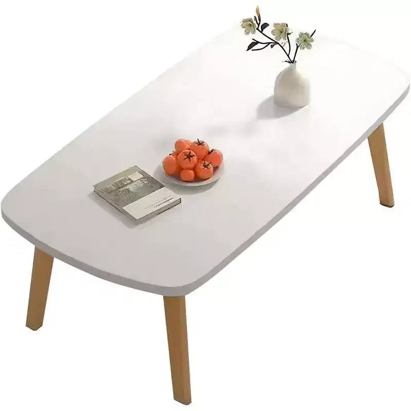 39.9 Wooden Folding Coffee Table, Foldable Laptop Table for Small Spaces, Low Study Table for Sitting on The Floor for Bedroom Office Apartment