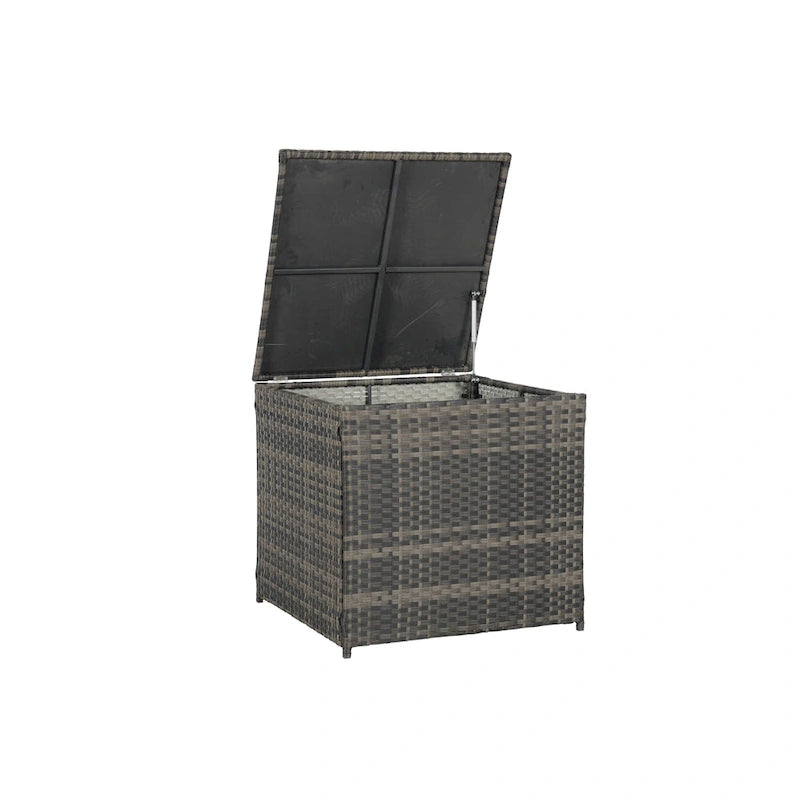 6-Piece Wicker Sectional Sofa Set with Corner & Glass Table