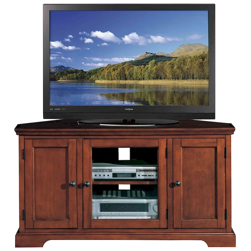 Leick Home Solid Wood Mission Corner TV Stand