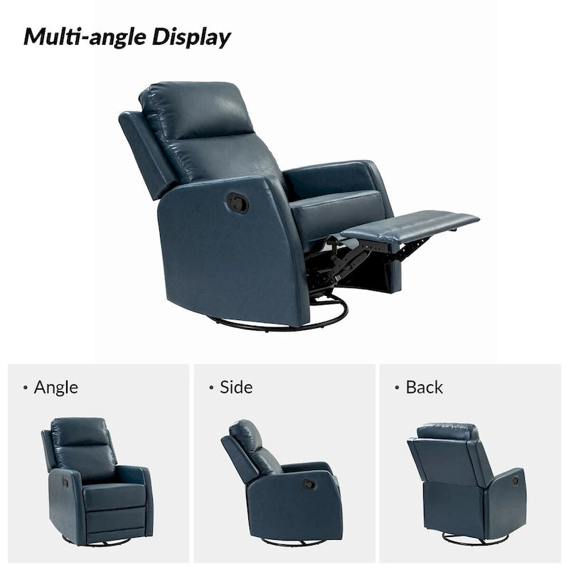 Fauteuil inclinable pivotant Esteban avec dossier capitonné (ensemble de 2) par HULALA HOME