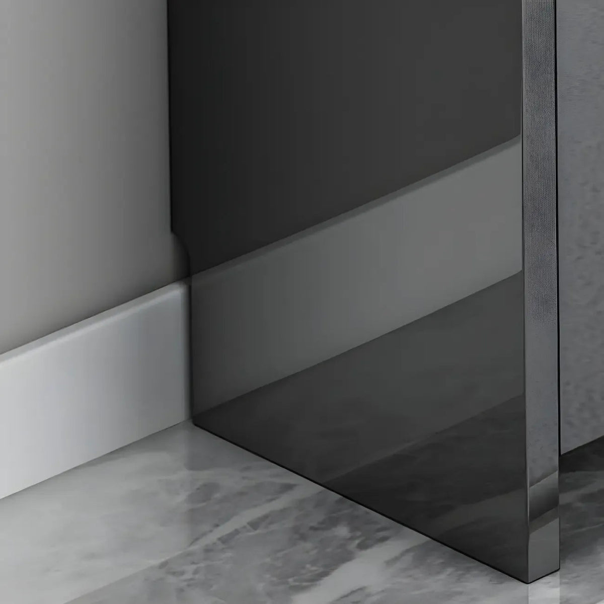 Entryway Glam Black Shoe Storage with Adjustable Shelves