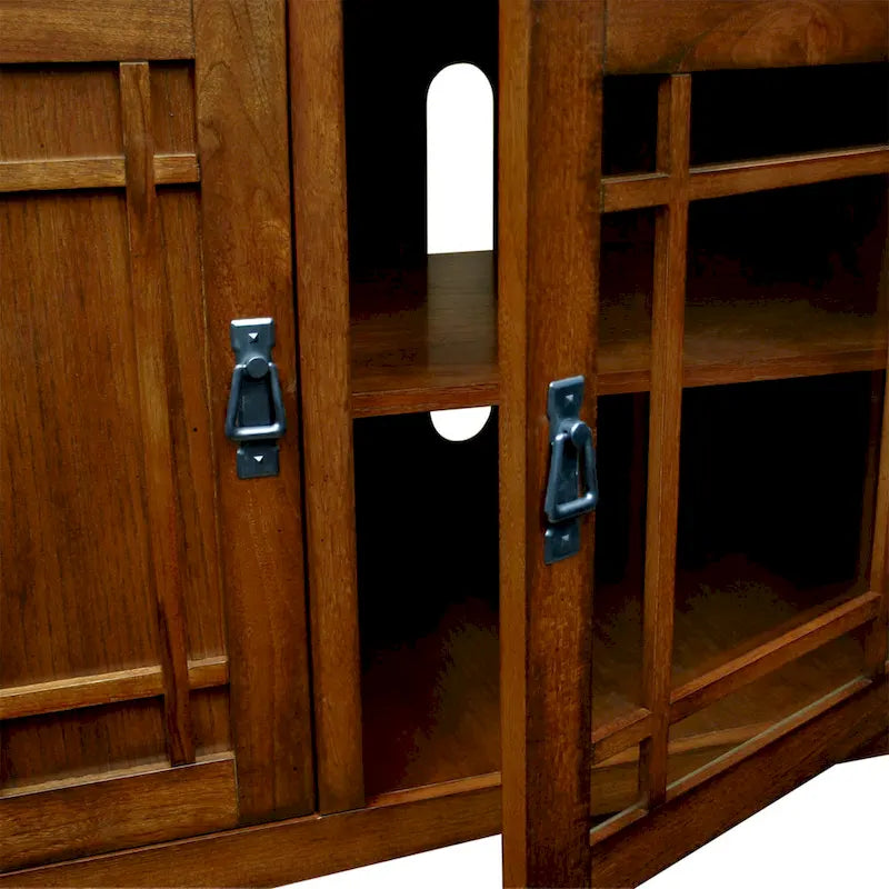 Leick Home Solid Wood Mission Corner TV Stand