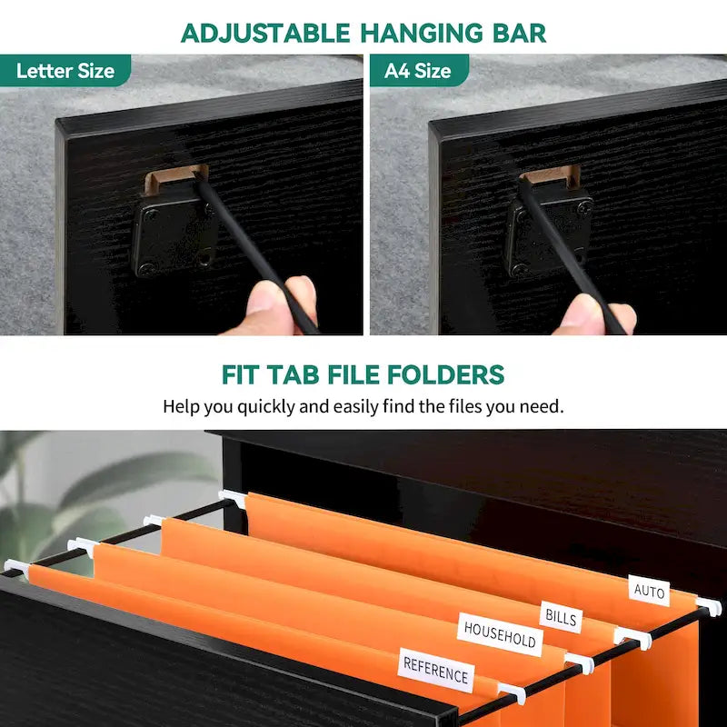 Moasis 51H 4 Drawers File Cabinet Lockable Vertical Storage Cabinet for Home Office