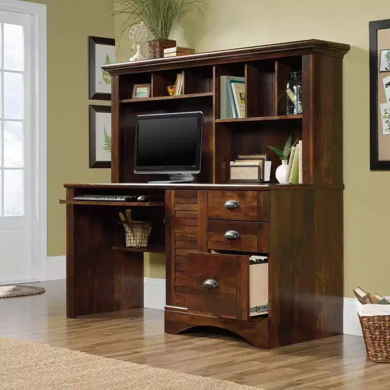 Harbor View Computer Desk with Hutch - Sauder