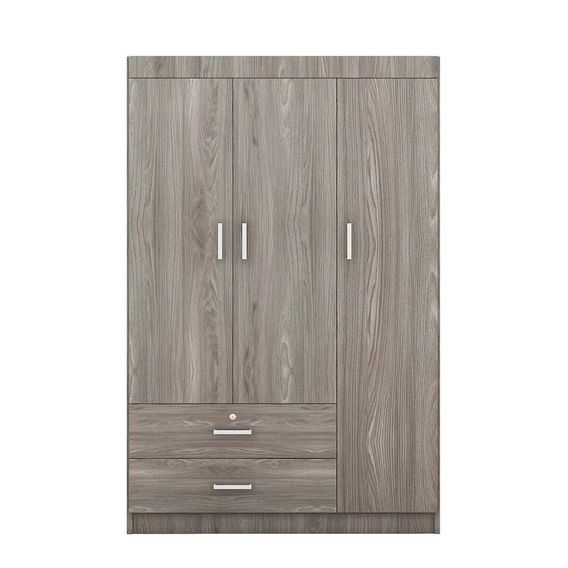 3-Door Wardrobe with 2 Drawers
