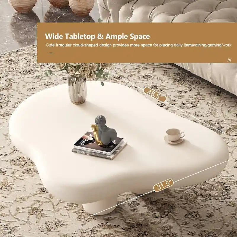 48.5 Modern Cloud Shape 4 Legs Coffee Table