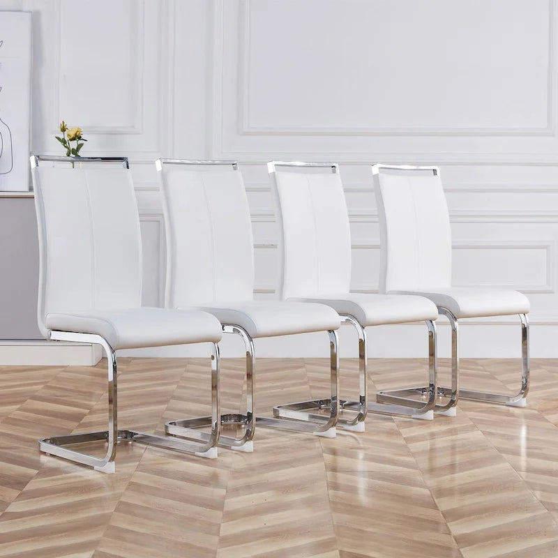 Chaises de salle à manger modernes en similicuir PU, lot de 4