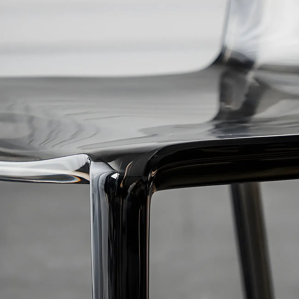 Amber Acrylic Armless Low Back Dining Chair