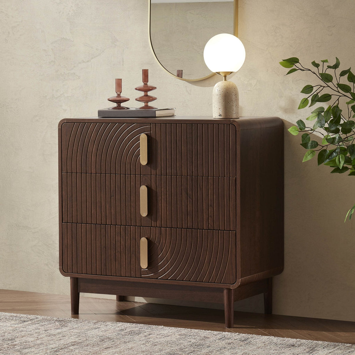 3 Drawer Chest - Walnut