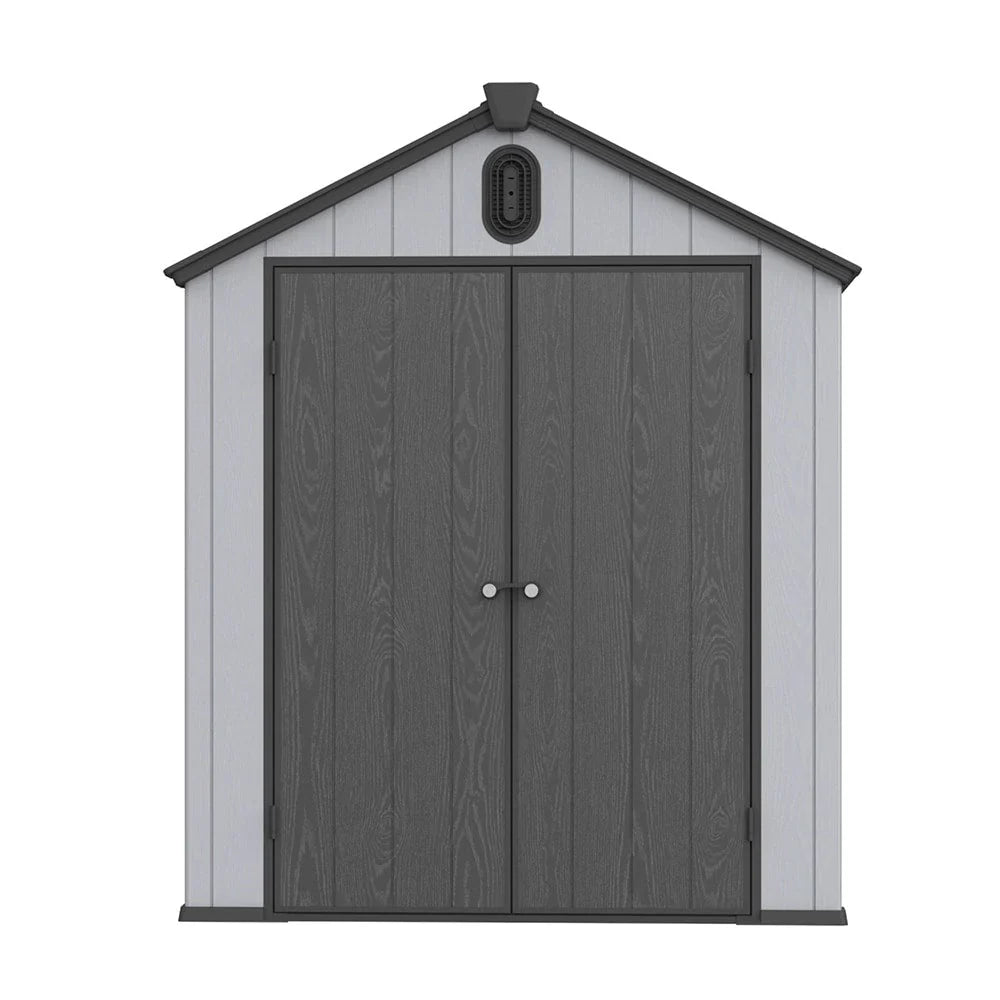 6 ft x 4 ft/6 ft x 8 ft/8 ft x 6 ft/8 ft x 10 ft All-Weather Resin Outdoor Plastic Storage Shed w/Floor, Spire Tool Shed