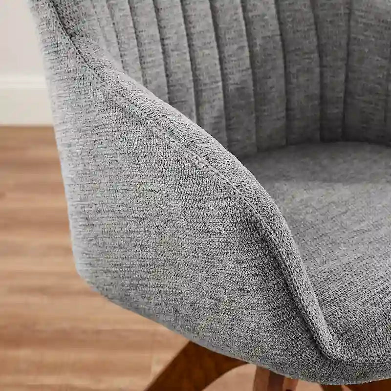 Fauteuil de bureau moderne pivotant avec pieds en bois
