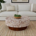 Table basse ronde à pied Mila Coconut Shell par East at Main