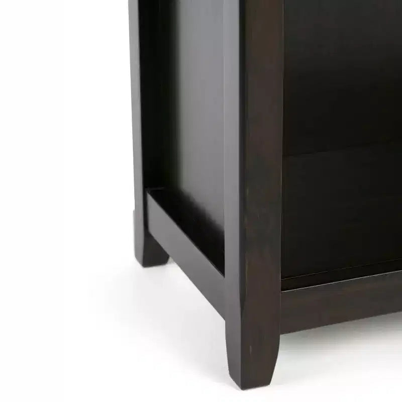 70 Five-Shelf Solid Wood Bookcase - Lacquered Pine, 4 Adjustable Shelves