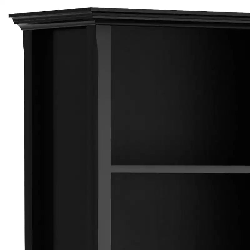 70 Five-Shelf Solid Wood Bookcase - Lacquered Pine, 4 Adjustable Shelves