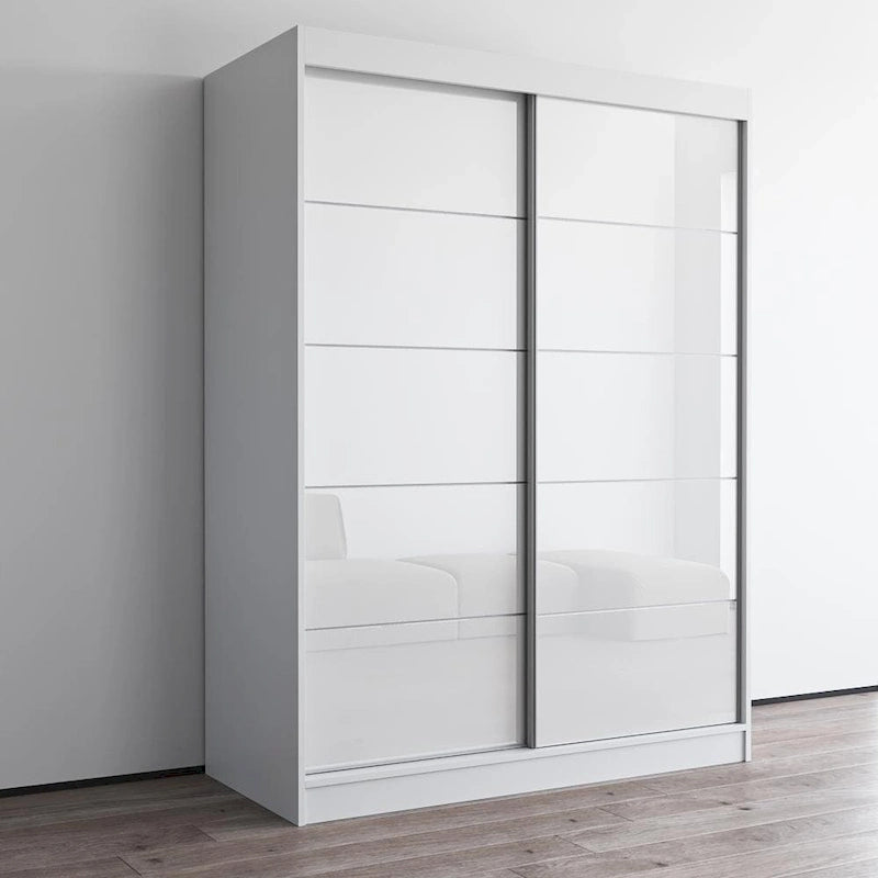 Armoire Aria 2 portes au fini lustré moderne