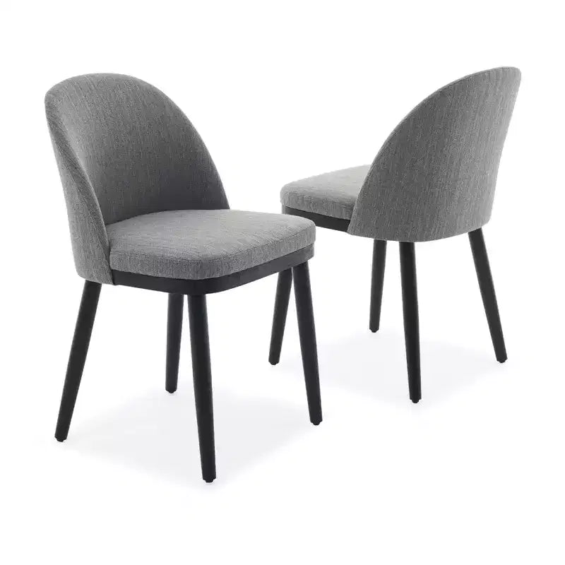 Dining Chairs Set of 4/6, Upholstered Kitchen Dining Room Chair, Linen Fabric Farmhouse Dinner Chair with Leveling Feet for Dining Room, Living Room