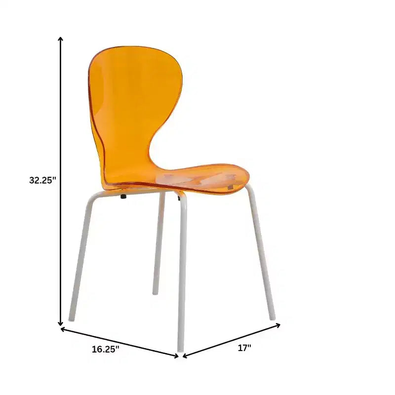 LeisureMod Bristol 5-Piece Dining Set Round Dining Table, 4 Plastic Dining Chairs White Legs
