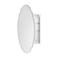 Armoire à pharmacie murale avec miroir 20 po L x 30 po H, sans cadre, biseautée, avec arc irrégulier