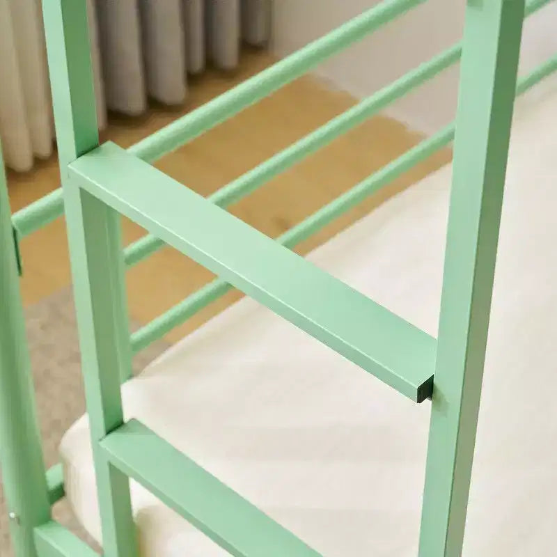 Karl Home Twin Over Twin Steel Bunk Bed Frame Ladder Bedroom Dorm Room for Kids Adult Children