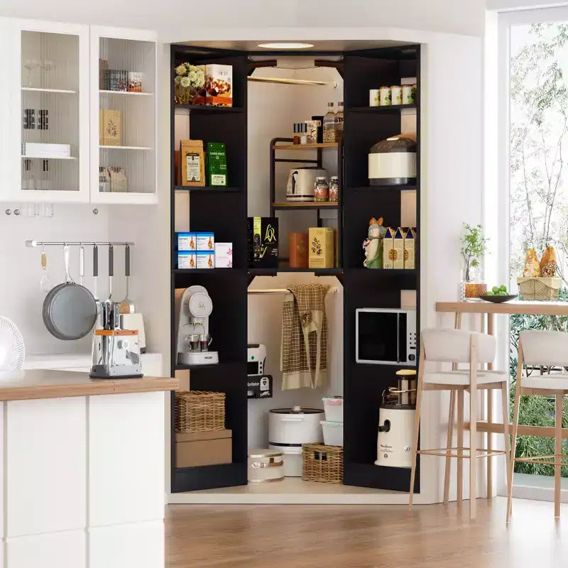 Besiost Corner Closet System with 12 Shelves