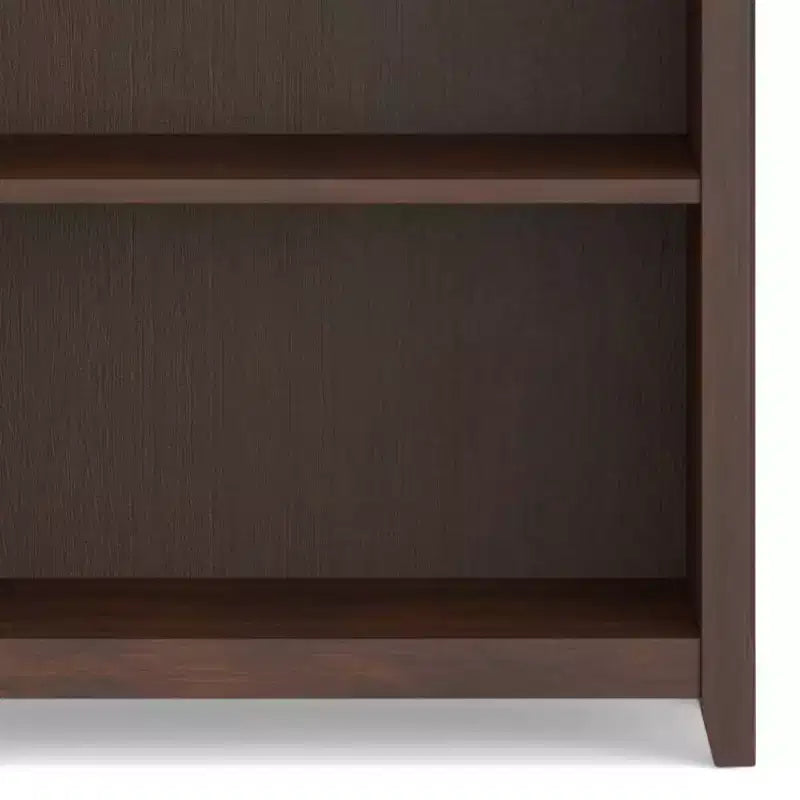 70 Five-Shelf Solid Wood Bookcase - Lacquered Pine, 4 Adjustable Shelves