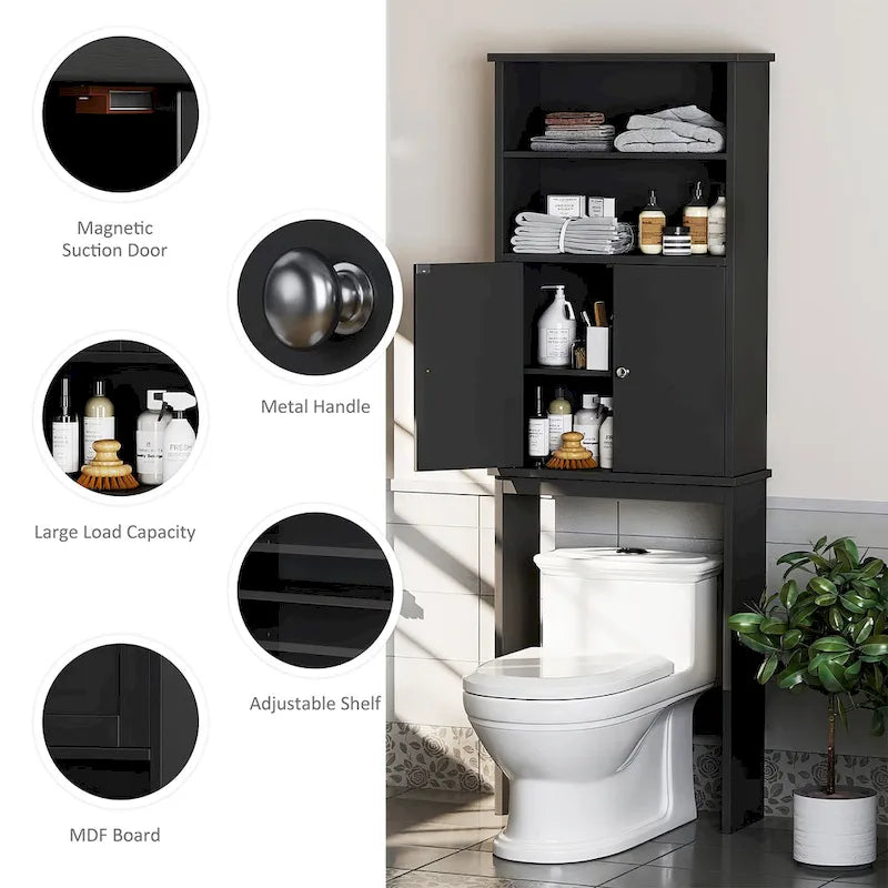 Meuble de rangement à suspendre au-dessus des toilettes Futzca avec porte