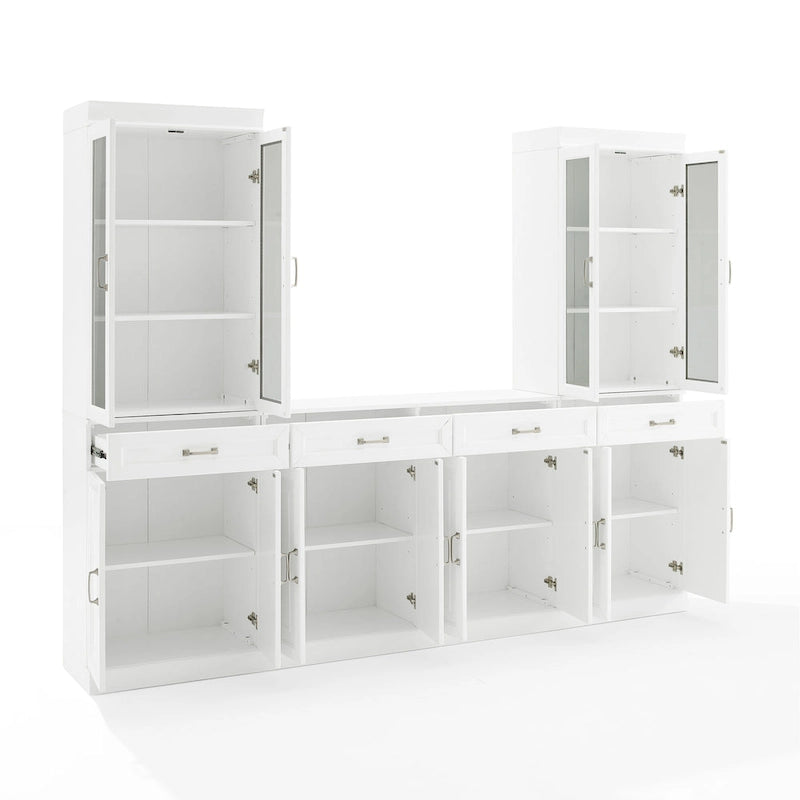 Crosley Stanton 3Pc Sideboard And Glass Door Pantry Set - 14.5x95x78