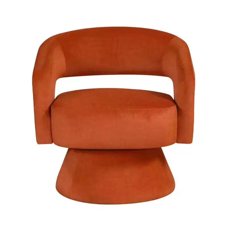 GDFStudio Hudson Modern Luxury Velvet Upholstered Swivel Accent Chair