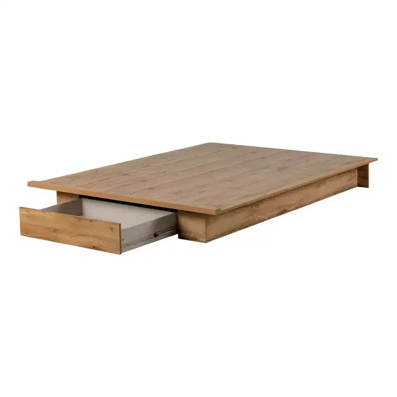 South Shore Full/Queen Platform Bed Nordik Oak