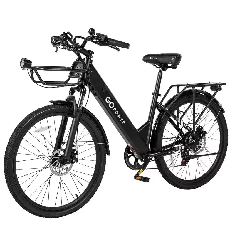 GoPowerBike GoVelo Electric Bike for Adults  500W Motor, Removable Battery, 26 Tires, 20 MPH Top Speed, 50+ Mile Range