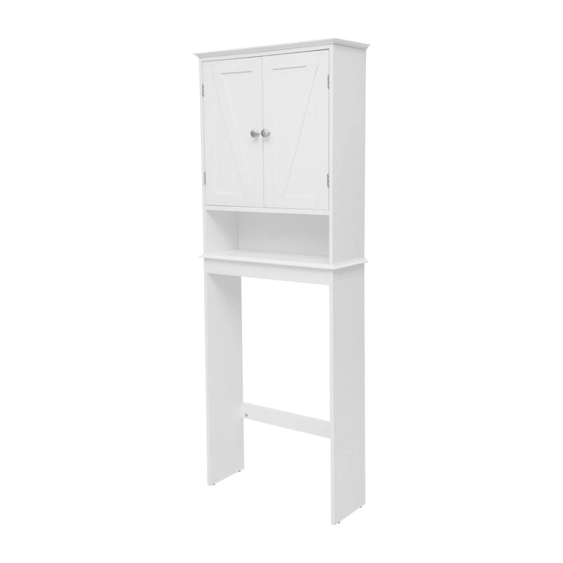 Farmhouse Over the Toilet Cabinet with Shelves and Magnetic Closure Doors