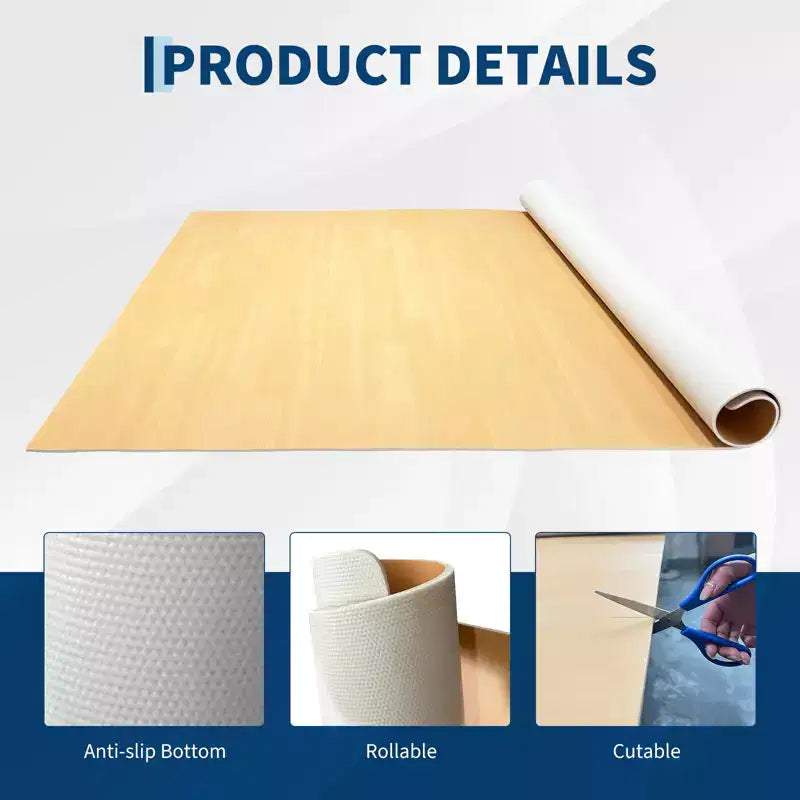 4x6 Portable PVC Dance Floor Mat, 5mm Thick Non-Slip Scratch-Resistant Dance Mat for Ballet Jazz Tap Yoga Pilates and Home Exercise