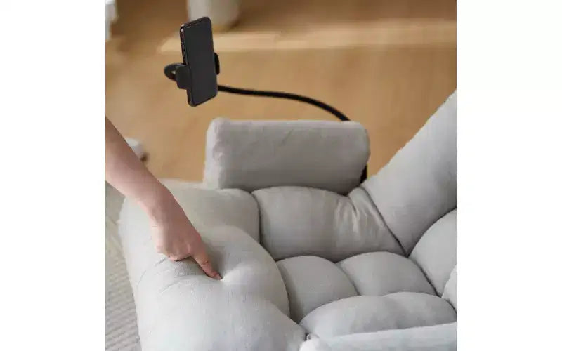 Floor Gaming Chair, Swivel Floor Lounge Chair with Armrests & Phone Holder, 5 Position Adjustable Folding Gaming Lounge Chair