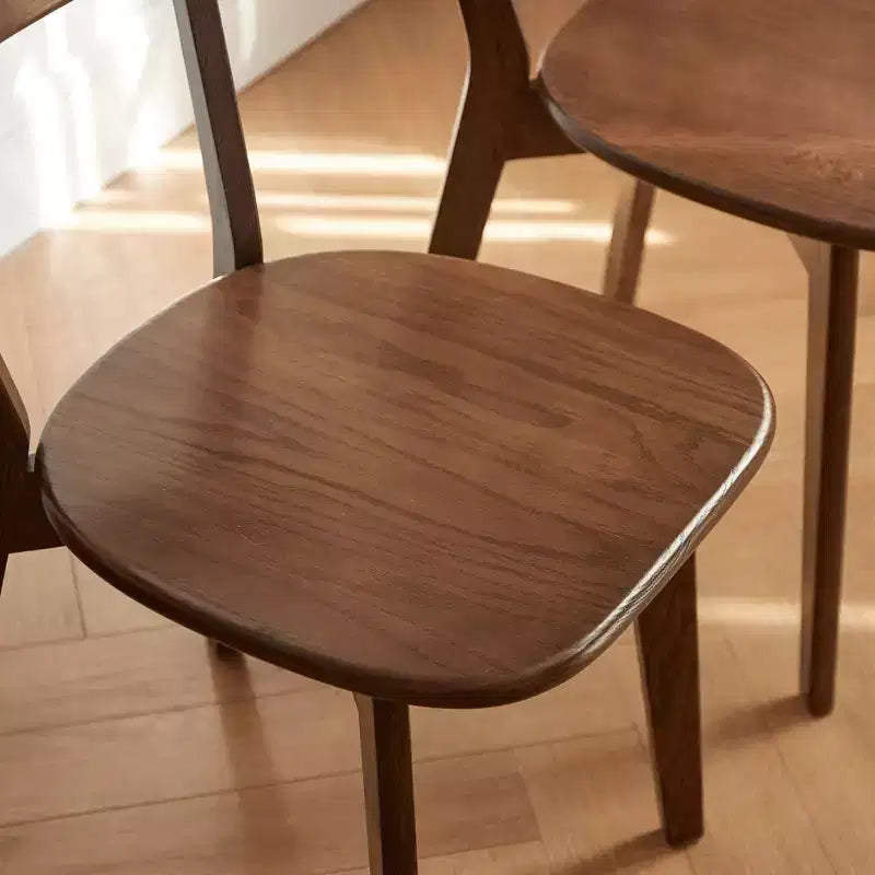 MAYEERTY Set of 4 Oak Solid Wood Dining Chairs, Wooden Chairs for Kitchen Dining Room Living Room
