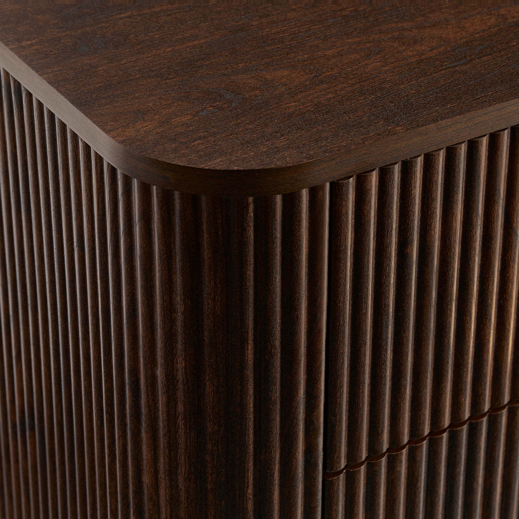 2 Drawer Bedside Table - Walnut