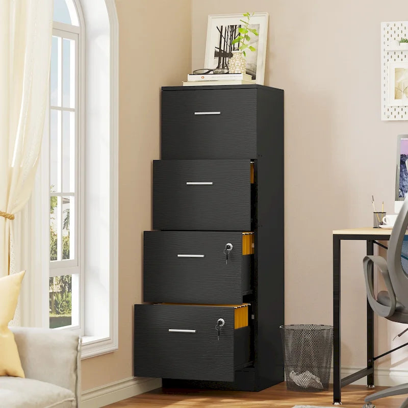 Moasis 51H 4 Drawers File Cabinet Lockable Vertical Storage Cabinet for Home Office