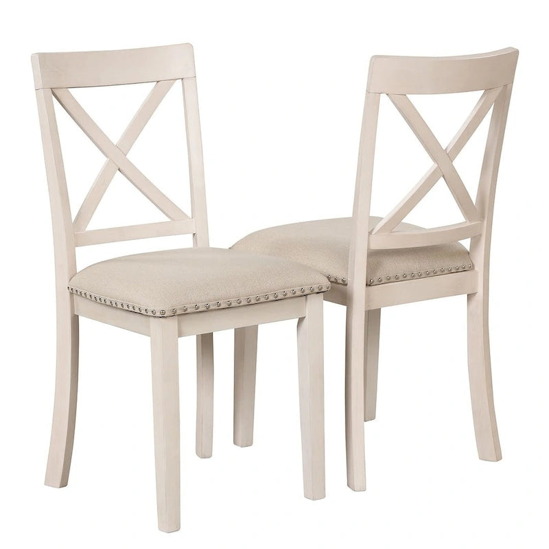 42-54 Farmhouse Round Extendable Dining Table for 4