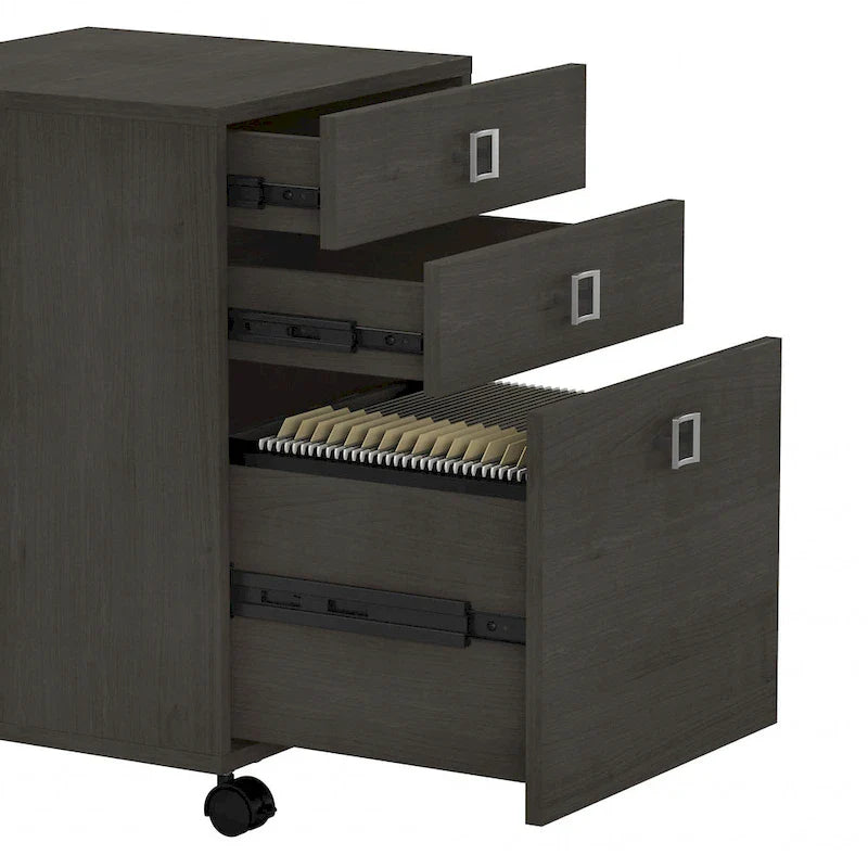 Echo L Shaped Desk with Hutch and Drawers
