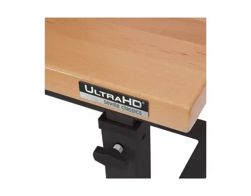 Heavy Duty 60 Adjustable Height Workbench Table with Wood Top