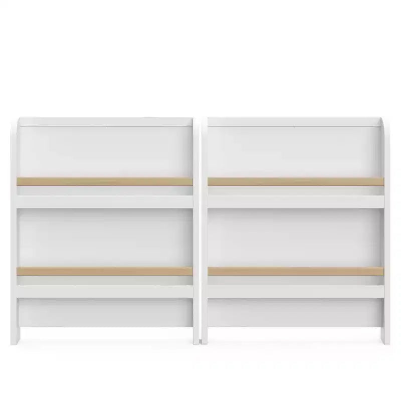 4-in-1 Convertible Crib with Drawer & Detachable Bookshelves, Adjustable Mattress Base