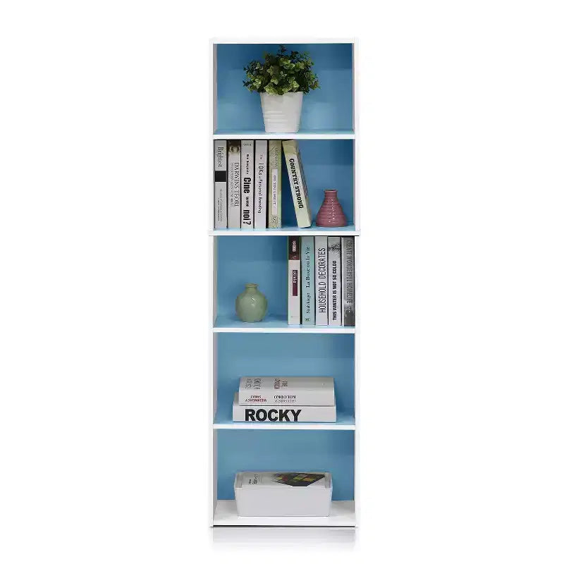 Furinno 5-Cube Reversible Bookcase Open Shelf Dispaly Rack Horizontal Vertical