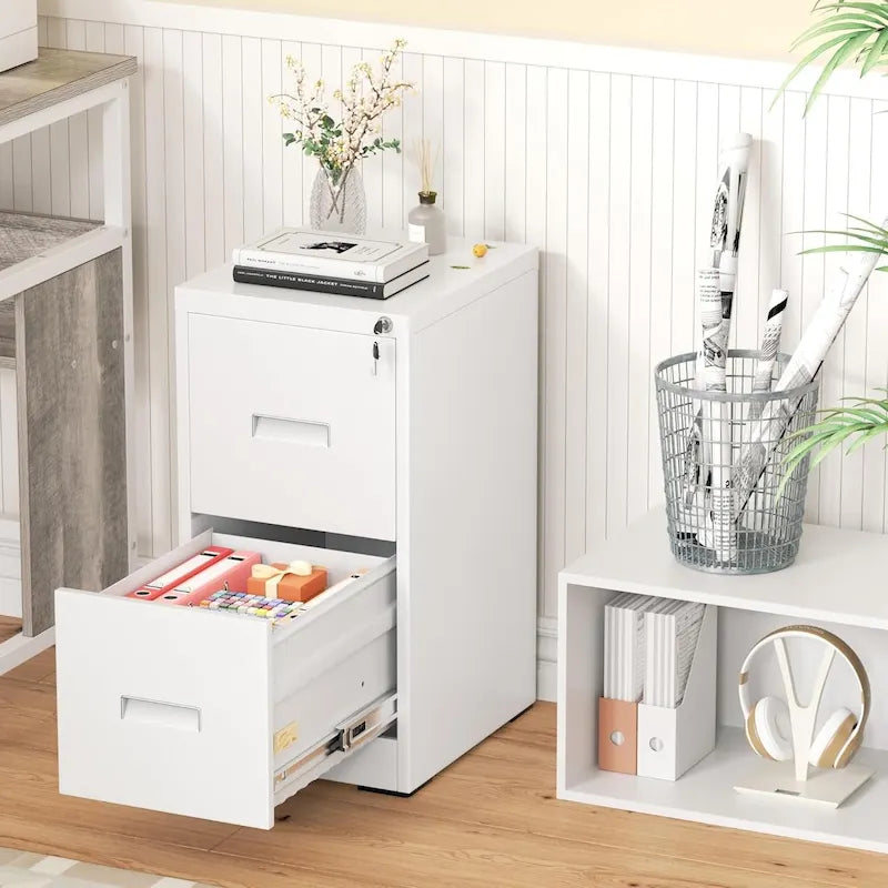 2 Drawer Vertical File Cabinet with Lock for Home Office