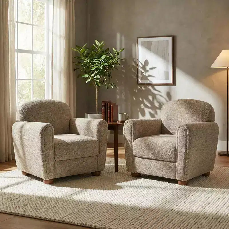 Christopher Knight Home Yannis Modern Wooden Upholstered Accent Chair with Rom Arms (Set of 2)