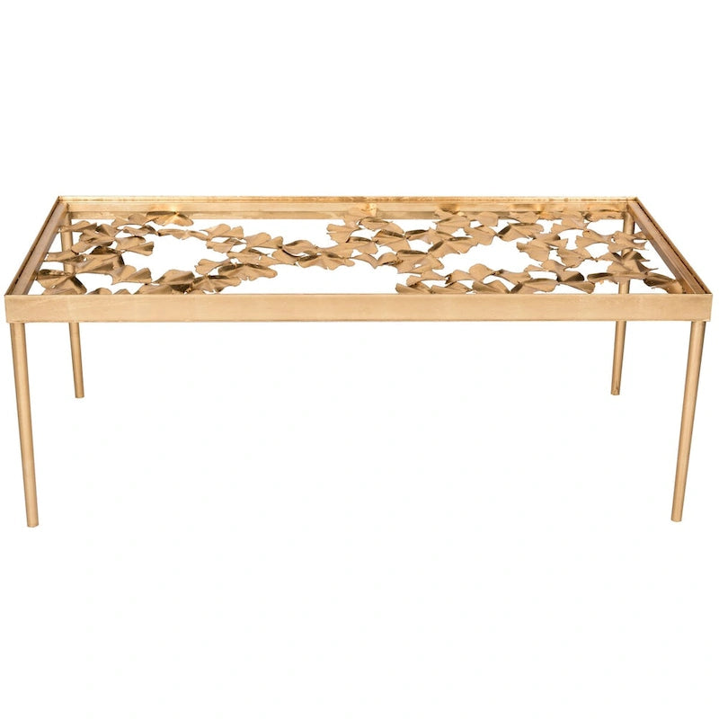 Antique Gold Leaf Coffee Table 48W x 24D x 18H
