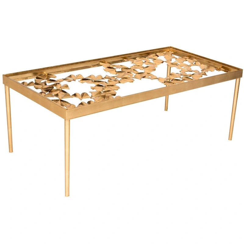 Antique Gold Leaf Coffee Table 48W x 24D x 18H